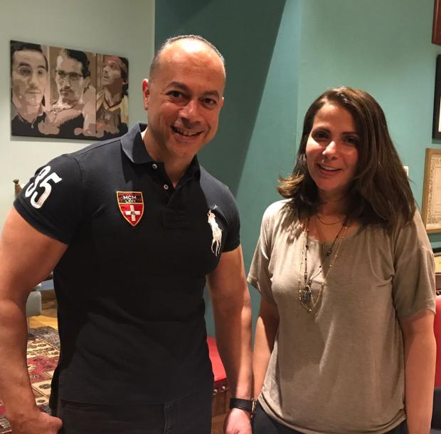 منى زكى والمنتج تامر مرسى