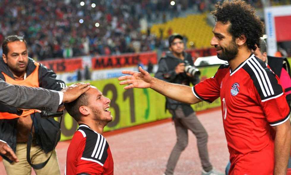 صورة ارشيفية لاحتفال لاعبى مصر خلال التصفيات