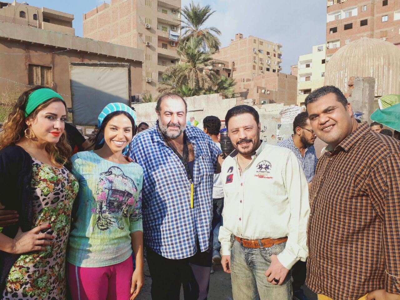 ريهام عبد الغفور مع ابطال سوق الجمعة