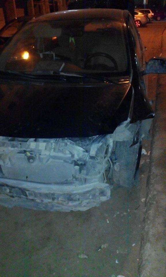 سيارة شاهيناز بعد الحادث