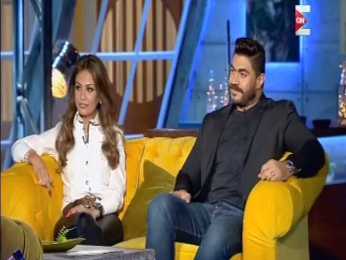 خالد سليم وزوجته مع شيماء سيف