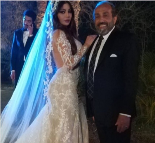 هيفاء بفستان الزفاق مع احمد صيام