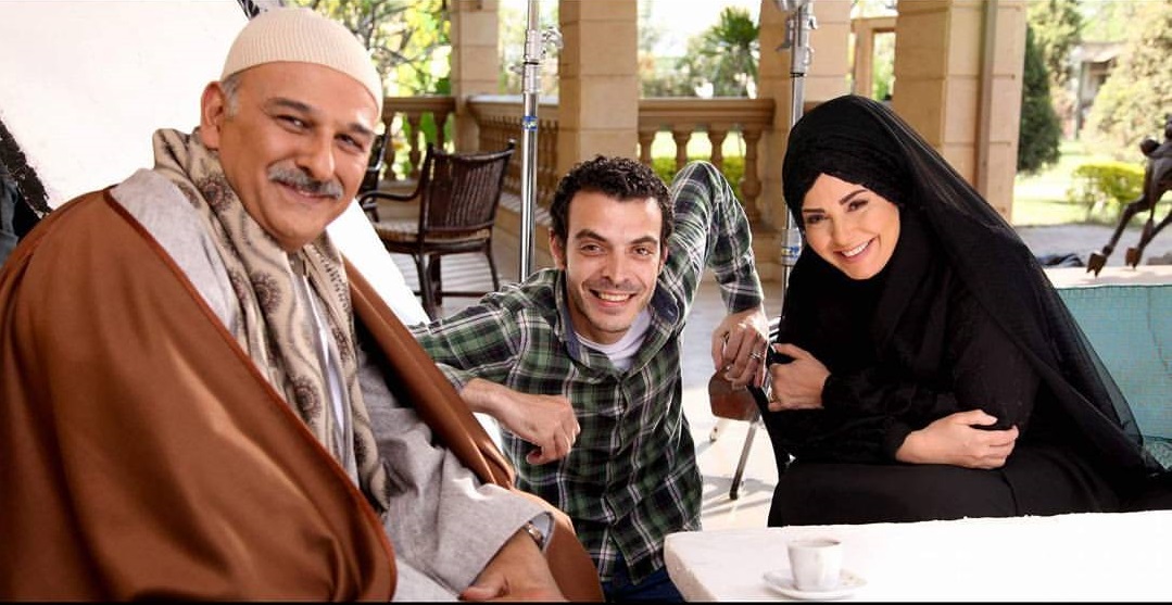 صابرين والمخرج احمد خالد امين وجمال سليمان