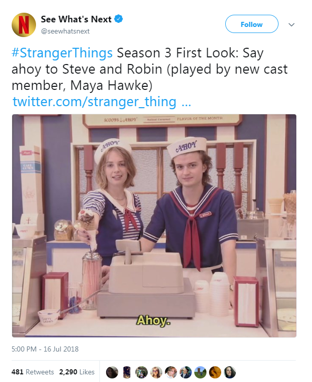 نتفليكس تكشف عن الصور الأولى من الموسم الثالث لـ Stranger Things