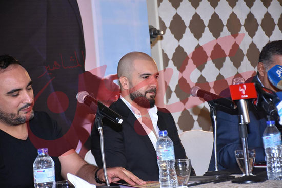 المؤتمر الصحفي للنجم المغربي الدوزي باحد فنادق القاهرة (4)