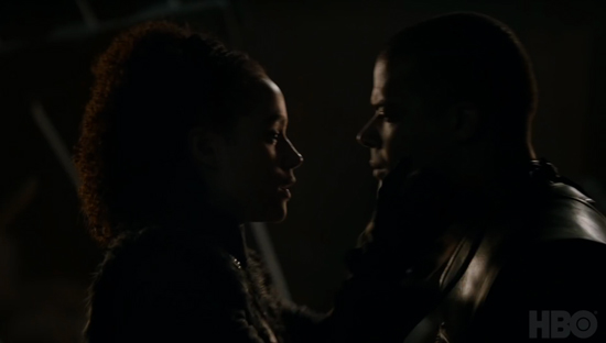 Jacob Anderson and Nathalie Emmanuel in Game of Thrones