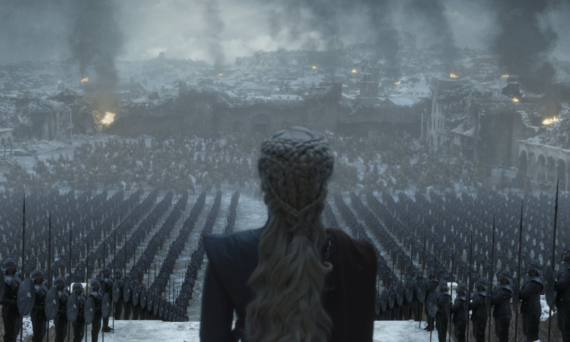 مشهد من الحلقة الأخيرة من مسلسل Game of Thrones