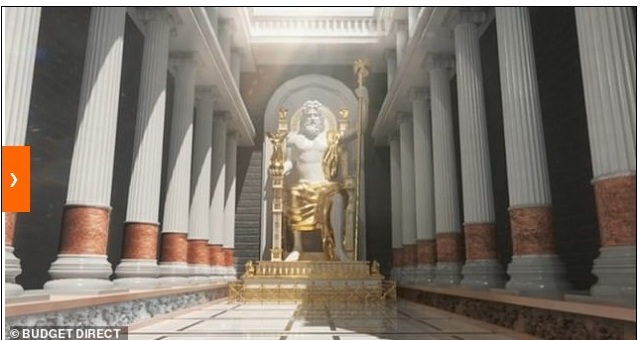 تمثال لزيوس في أوليمبيا