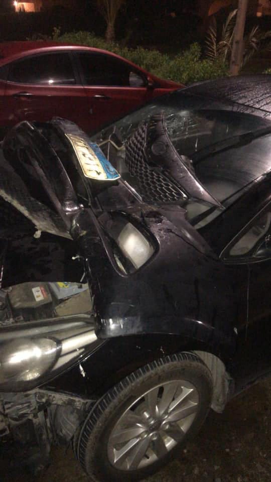 سيارة أبنة الفنانة أمل رزق بعد الحادث (4)