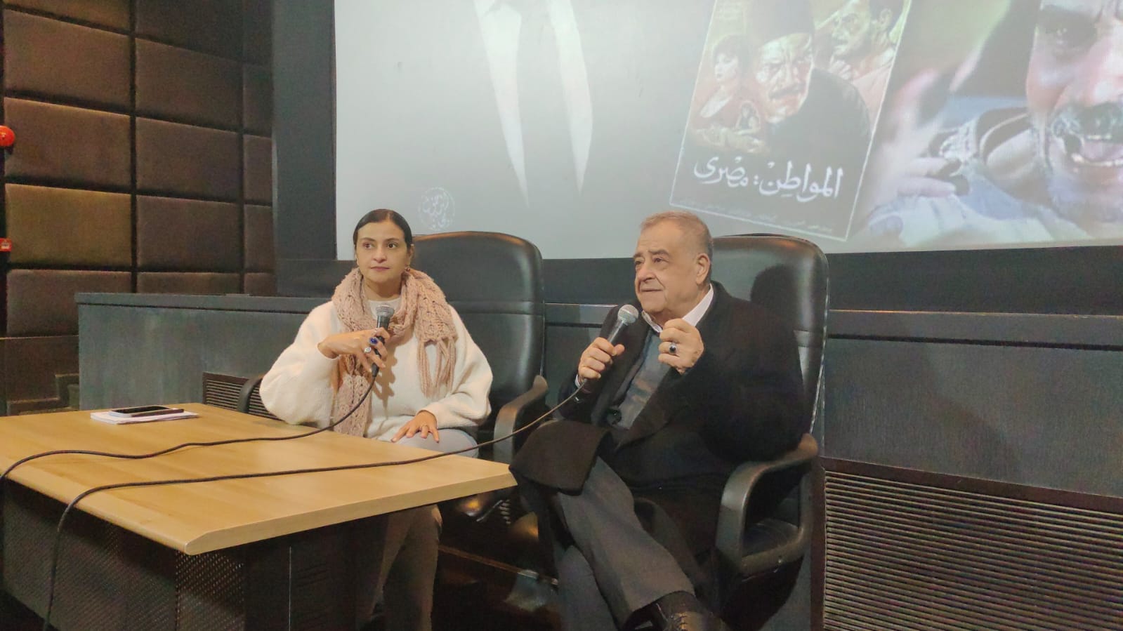 حسين القلا وعلا الشافعي في ندوة الاحتفاء بذكري رحيل عزت العلايلي بسينما الهناجر (1)