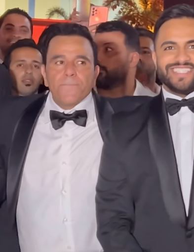 محمد فؤاد في حفل زفاف ابنه عبد الرحمن