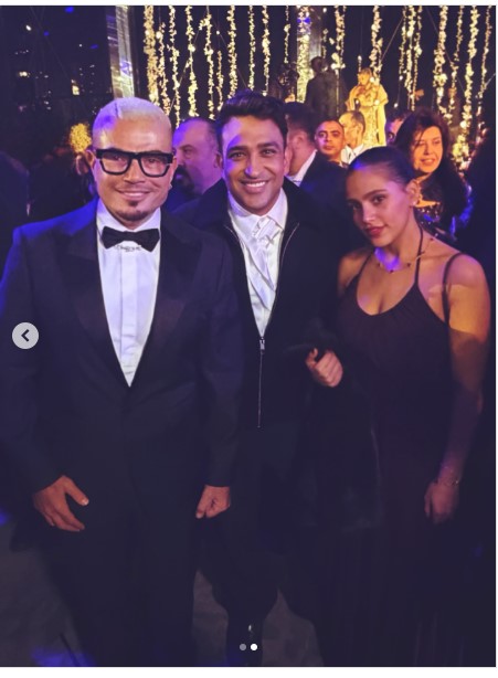 عمرو دياب وابنته جنا رفقة تامر حسين