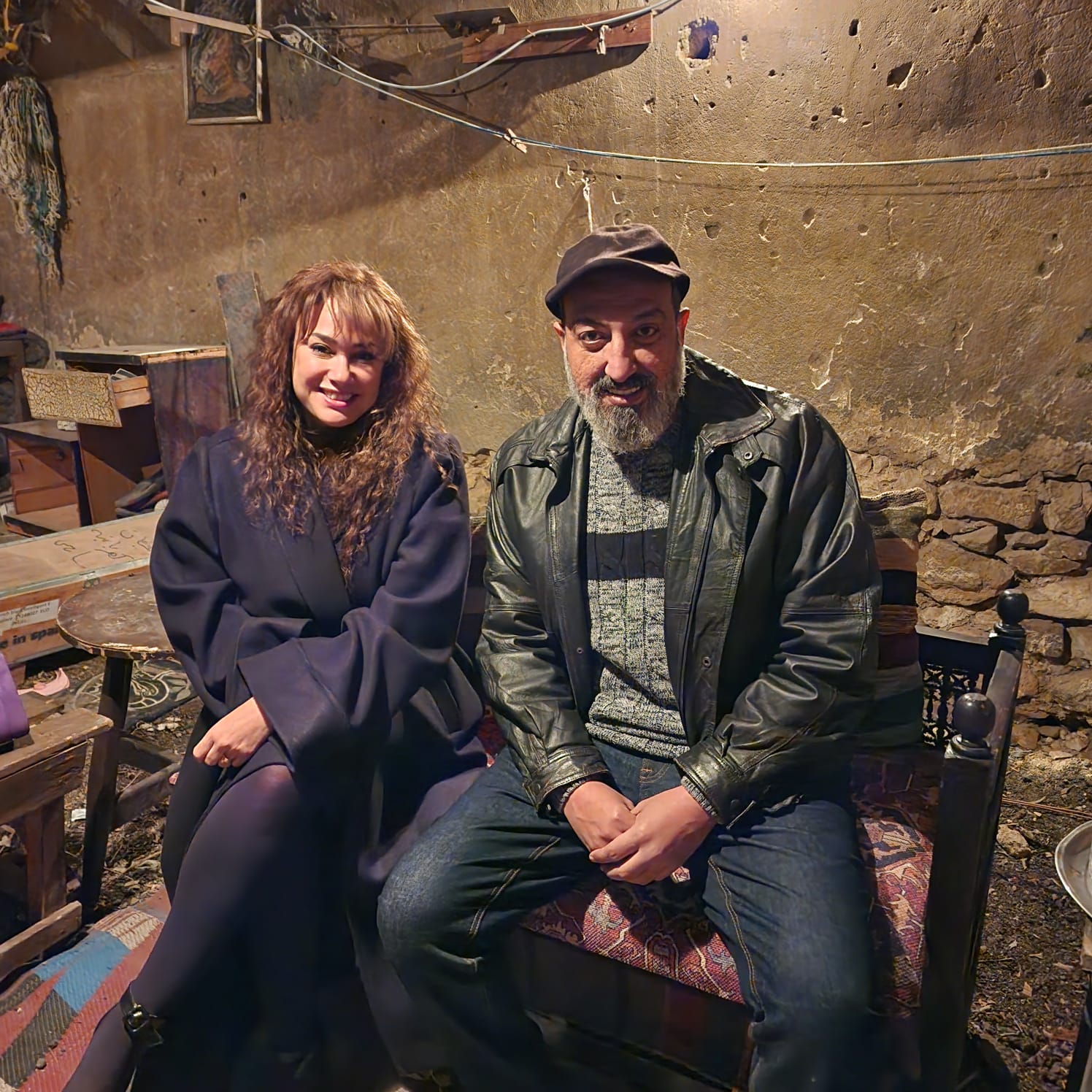 الفنان عماد صفوت مع النجمة هند صبري