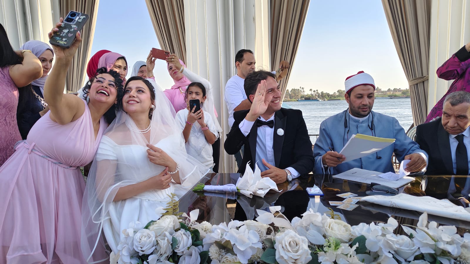 فرح ياسمين سمير بحضور نجوم الفن والاعلام  (2)