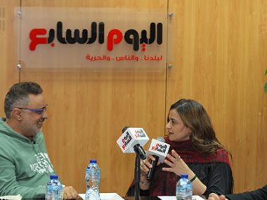 علا الشافعى رئيس تحرير اليوم السابع والكاتب عبد الرحيم كمال
