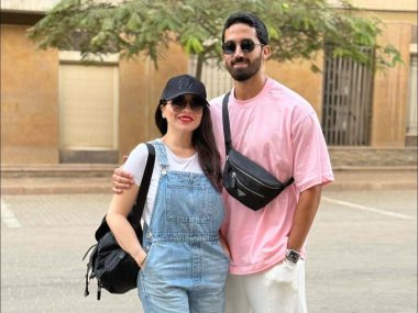 مي عز الدين وزوجها أحمد تيمور 