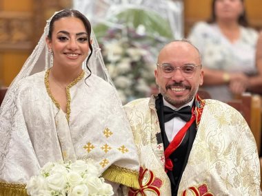 مينا أبو الدهب يحتفل بزفافه