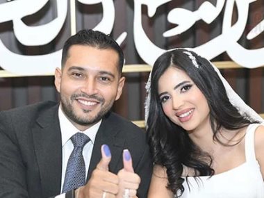 ابن الفنانة صابرين وعروسته
