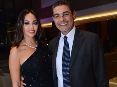 داليا البحيرى وزوجها رجل الأعمال حسن سامى