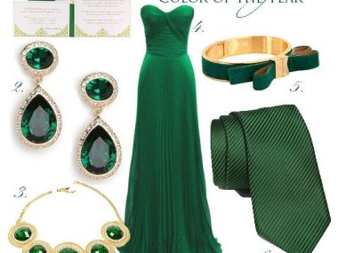 فستان أخضر