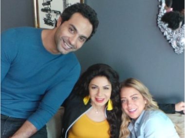 نجلاء بدر وفهمى من كواليس المسلسل