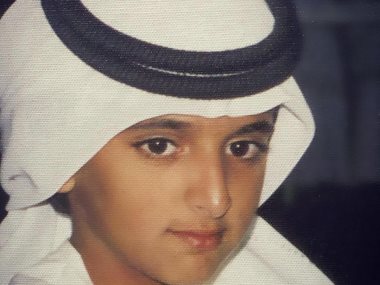 الأمير حمدان بن محمد بن راشد، ولى عهد دبى وهو طفل صغير
