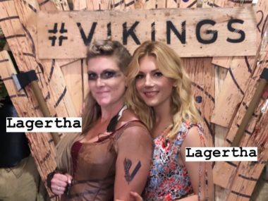 كاثرين وينك فى كواليس مسلسل Vikings