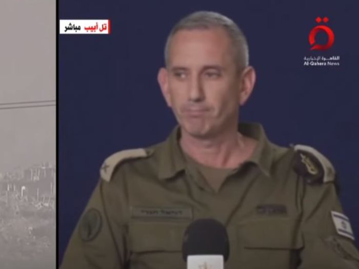 قناة القاهرة الاخبارية ومؤتمر صحفي لمتحدث جيش الاحتلال الاسرائيلي