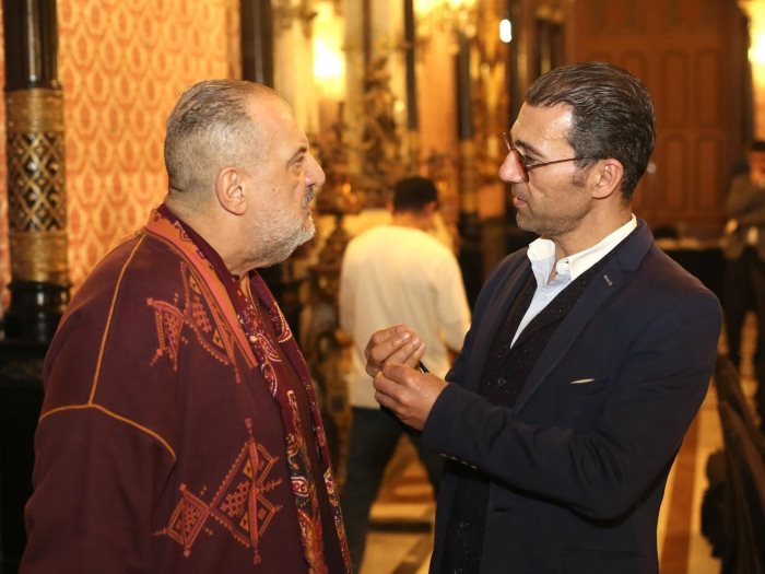 الفنان خالد الصاوي مع الكاتب جمال عبد الناصر