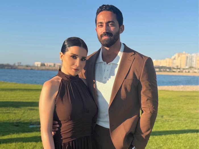 مي عز الدين وزوجها أحمد تيمور
