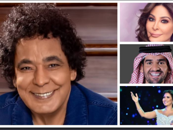 محمد منير وحسين الجسمى وشيرين عبد الوهاب وإليسا