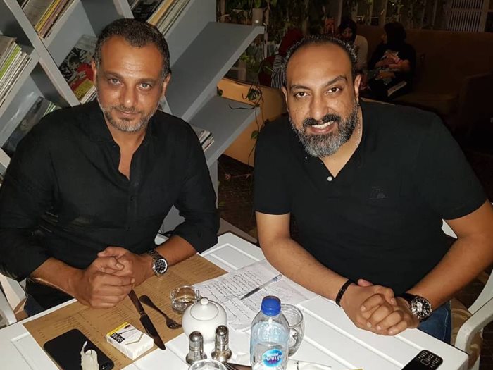 عماد صفوت محرر اليوم السابع مع المخرج تامر محسن 
