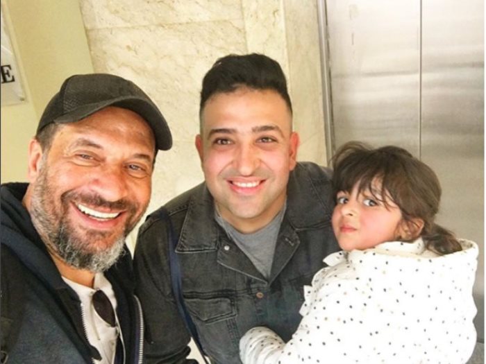 تامر حسين وابنته ليان مع ماجد المصرى