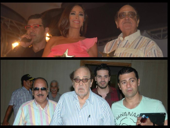 الكاتب الصحفي والناقد الفني جمال عبد الناصر مع الفنان حسن مصطفي 