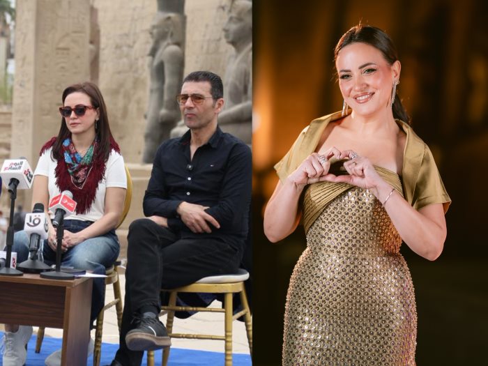 الفنانة ريهام عبد الغفور والكاتب جمال عبد الناصر 