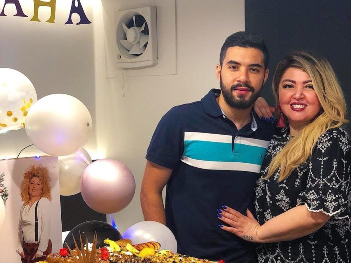 صور مها أحمد تحتفل بعيد ميلادها مع ابنها عادل عين