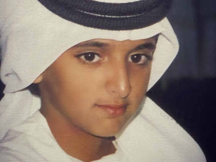 الأمير حمدان بن محمد بن راشد، ولى عهد دبى وهو طفل صغير