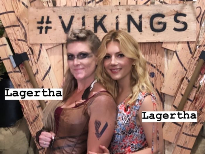 كاثرين وينك فى كواليس مسلسل Vikings