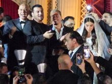 عمرو دياب وإيهاب توفيق في حفل زفاف ابن محمد فؤاد
