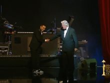 الفنان حسين فهمي وشاشو في افتتاح المهرجان 